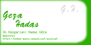 geza hadas business card