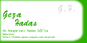 geza hadas business card